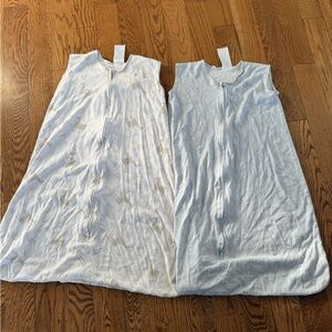 Halo Kids Pajamas Sleep Sacks - White and Light Blue